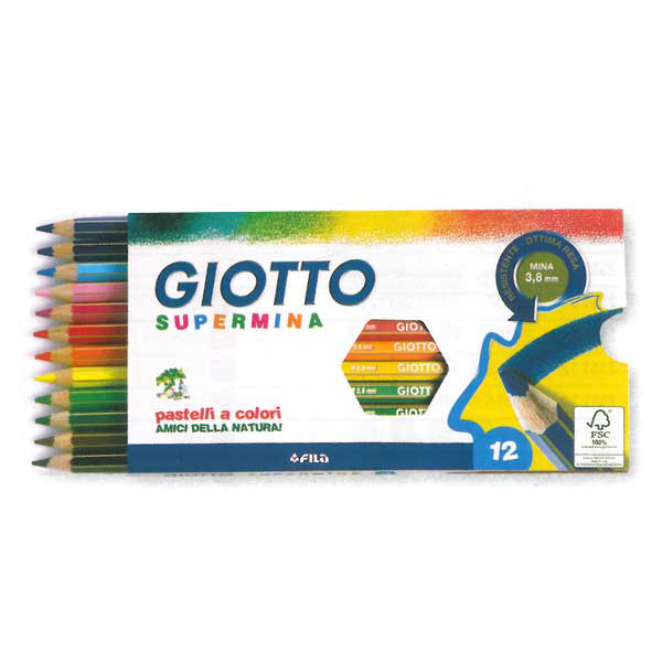 12 matite colorate Giotto Supermina - FI235700