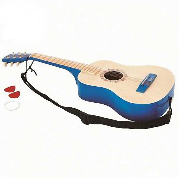 Chitarra blu in legno