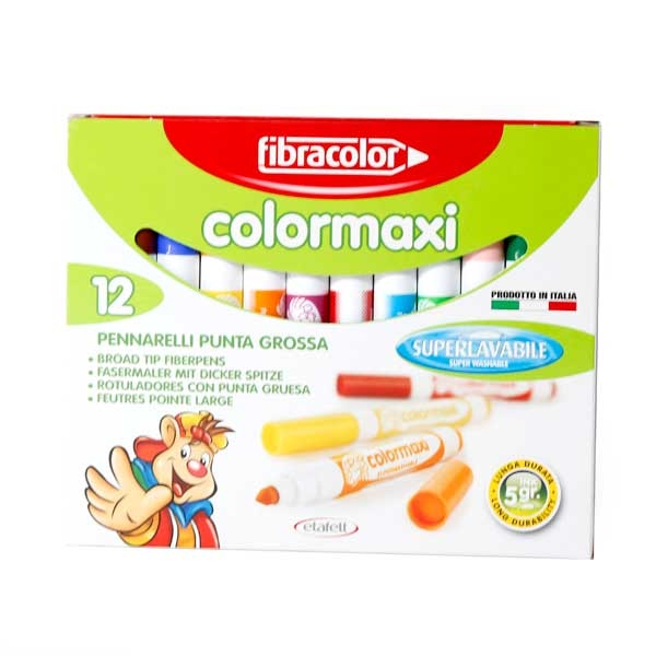 12 pennarelli Colormaxi Fibracolor - 10640SW012SC